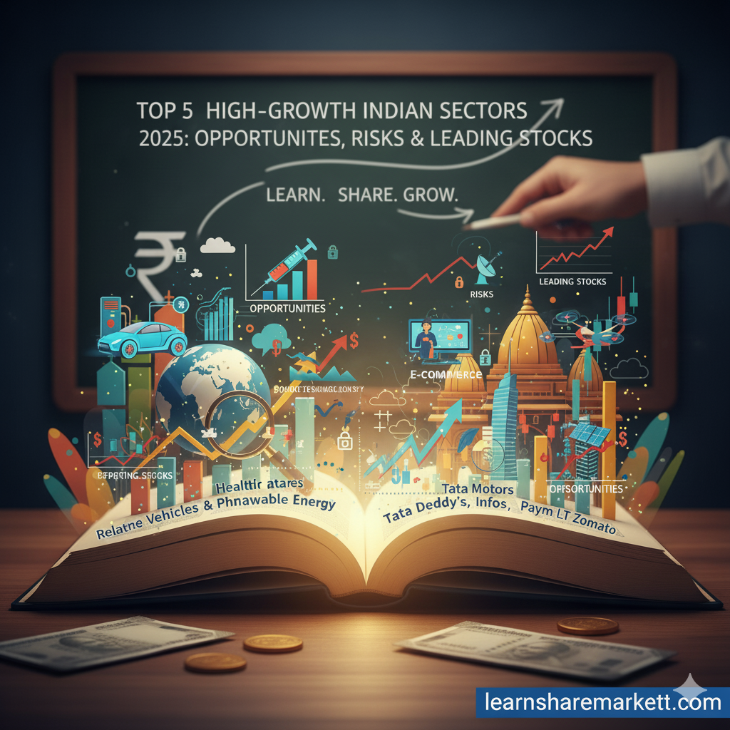 Top 5 High-Growth Sectors to Watch in the Indian Stock Market for 2025—Opportunities, Risks & Leading Stocks